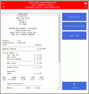 Printing Alert Enhancements,  including the ability to view a failed print job